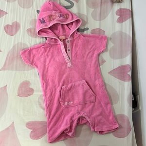 Butter toddler terry bejeweled mermaid romper